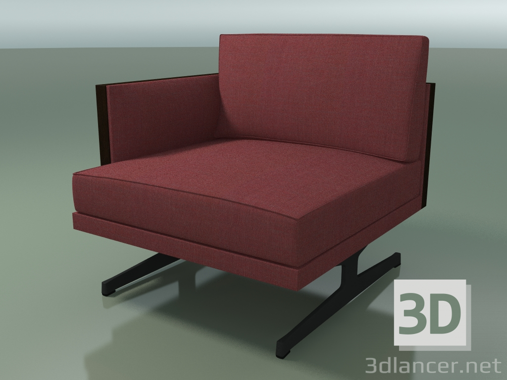 3D modeli Uç modülü 5214 (sağ kol dayama yeri, H ayaklar, Wenge) - önizleme