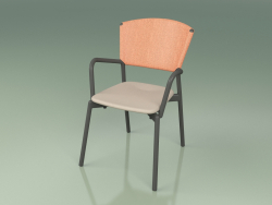 Chair 021 (Metal Smoke, Orange, Polyuréthane Résine Mole)
