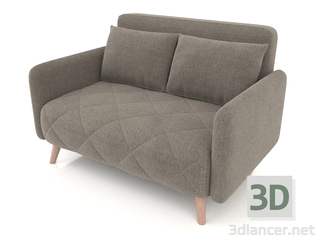 3d модель Диван-ліжко Cardiff (коричневий меланж) – превью