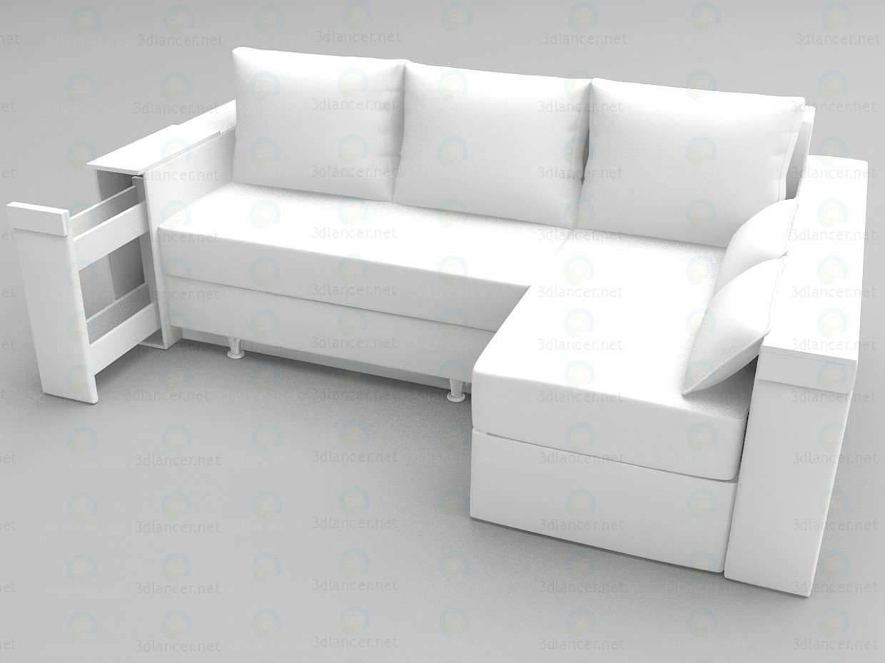 3d модель Угловой диван Мадрид – превью