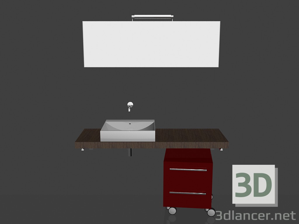 3d модель Модульная система для ванной комнаты (композиция 11) – превью