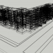 3d П'ятиповерховий будинок з мансандра міста Сім модель купити - зображення