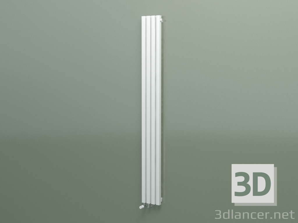 modello 3D Radiatore verticale RETTA (4 sezioni 2000 mm 40x40, bianco opaco) - anteprima