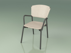 Cadeira 021 (fumaça de metal, areia, toupeira de resina de poliuretano)