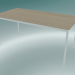 modello 3D Tavolo rettangolare Base 160x80 cm (Rovere, Bianco) - anteprima