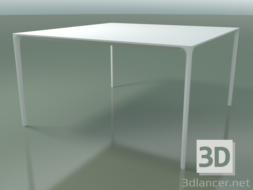 modello 3D Tavolo quadrato 0807 (H 74 - 137x137 cm, laminato Fenix F01, V12) - anteprima