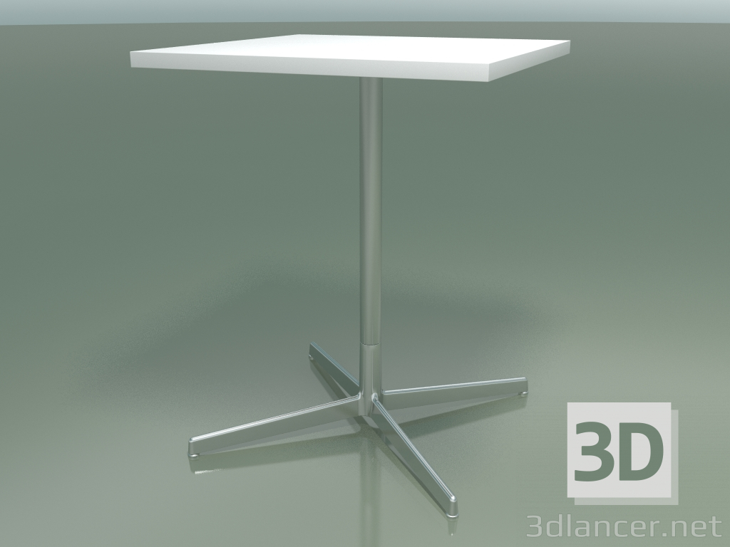 modello 3D Tavolo quadrato 5508, 5528 (H 74 - 59x59 cm, Bianco, LU1) - anteprima