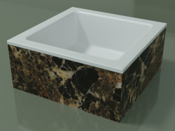 Countertop washbasin (01R111101, Emperador M06, L 36, P 36, H 16 cm)