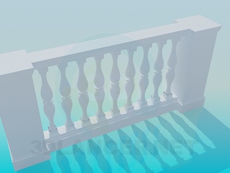 3D modeli korkuluk çubuğu-sıva çalışmaları - önizleme