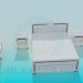 3d model Set of furniture in the bedroom - preview