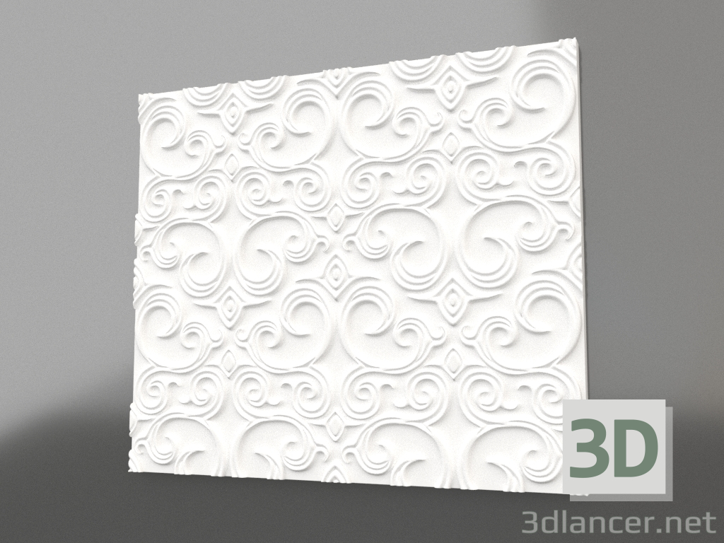 3D modeli 3 boyutlu panel C-02 - önizleme