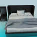 3D Modell Bett mit hohem Kopfteil - Vorschau