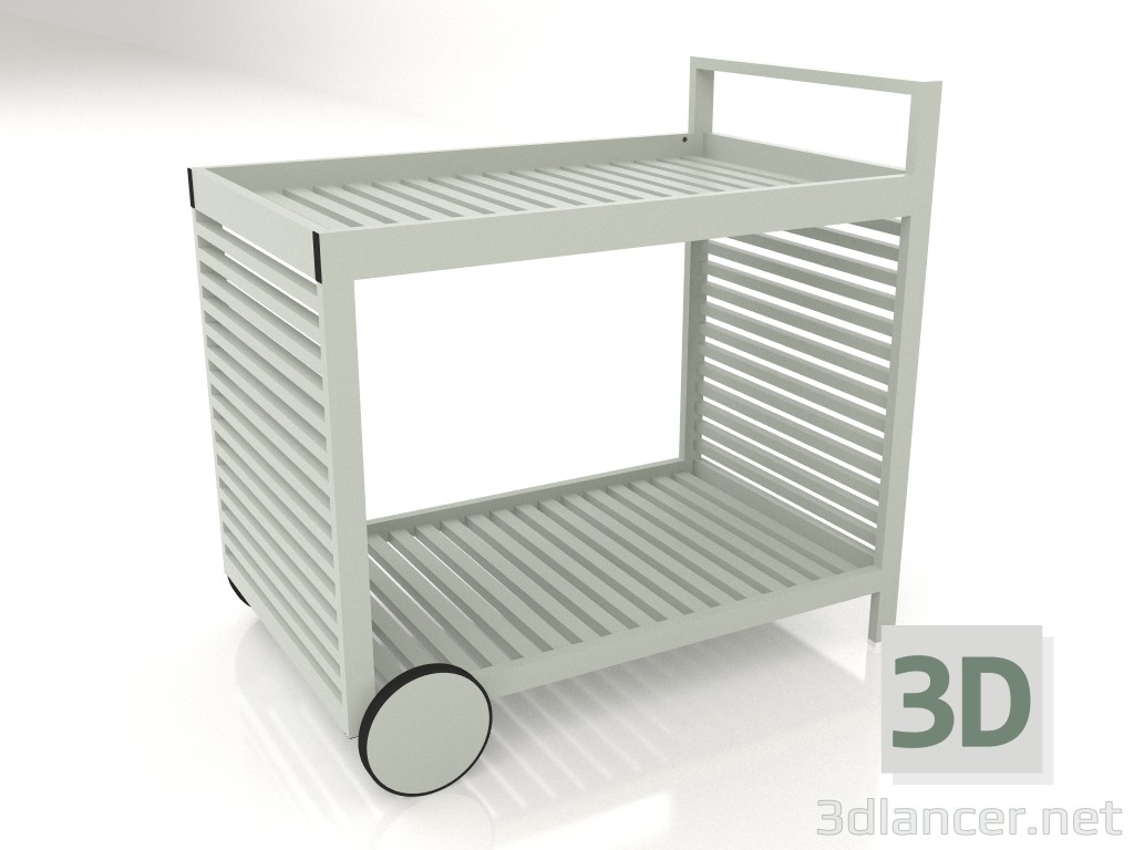 modello 3D Carrello di servizio (Grigio cemento) - anteprima