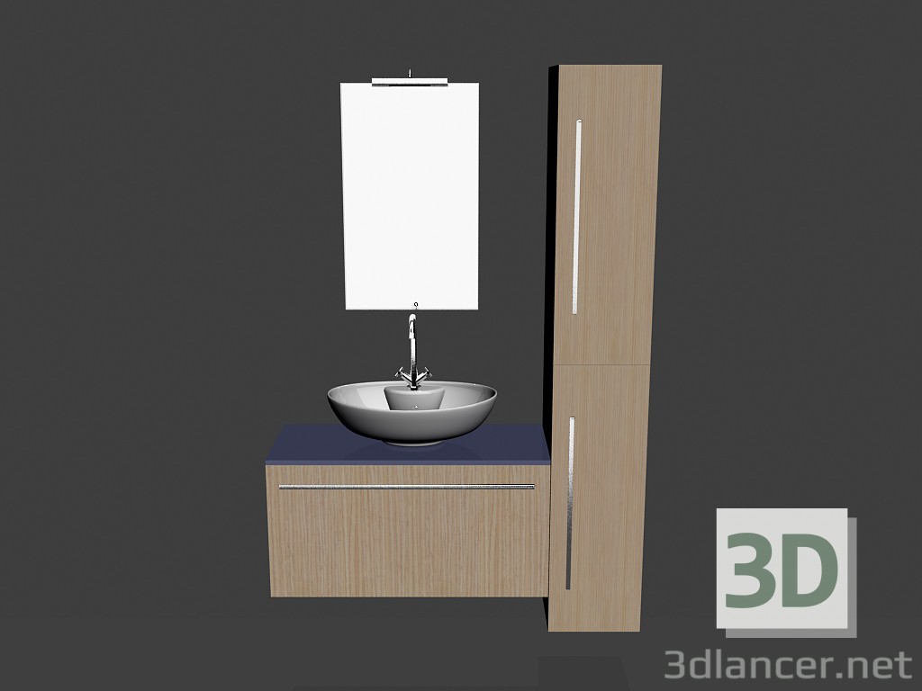 3d модель Модульная система для ванной комнаты (композиция 17) – превью