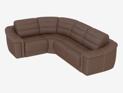 Sofa-transformer angular leather