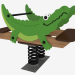 3d model Rocking chair of a playground Crocodile (6123) - preview