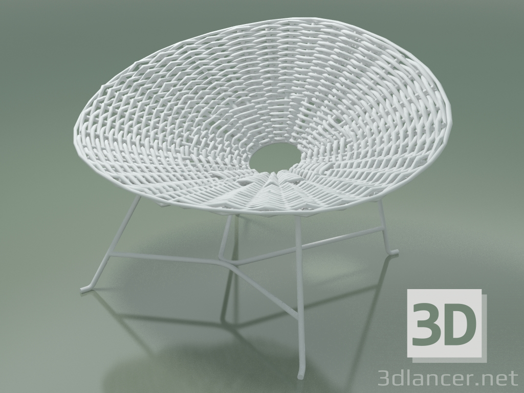 3D modeli Koltuk (27, Beyaz Dokuma) - önizleme
