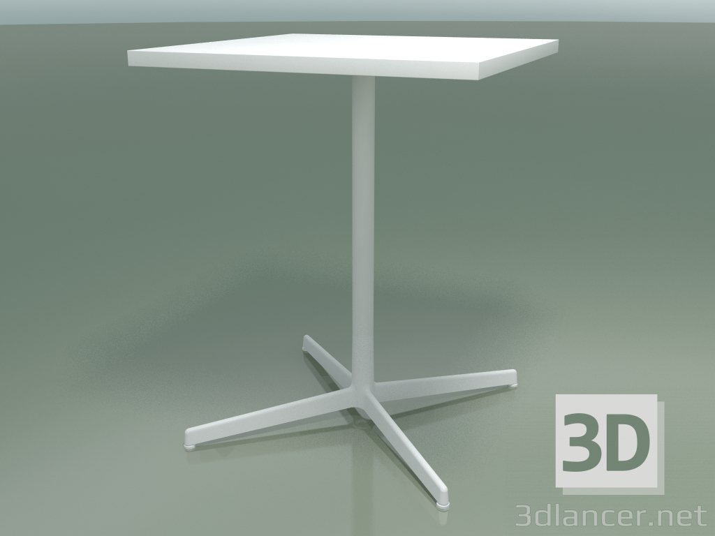 modello 3D Tavolo quadrato 5508, 5528 (H 74 - 59x59 cm, Bianco, V12) - anteprima