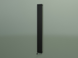 Radiador vertical RETTA (4 secciones 2000 mm 40x40, negro brillante)