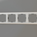 modello 3D Cornice per 4 montanti Stream (argento) - anteprima