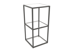 Square console rack (GLASS, 40x40x86, 3 shelves)