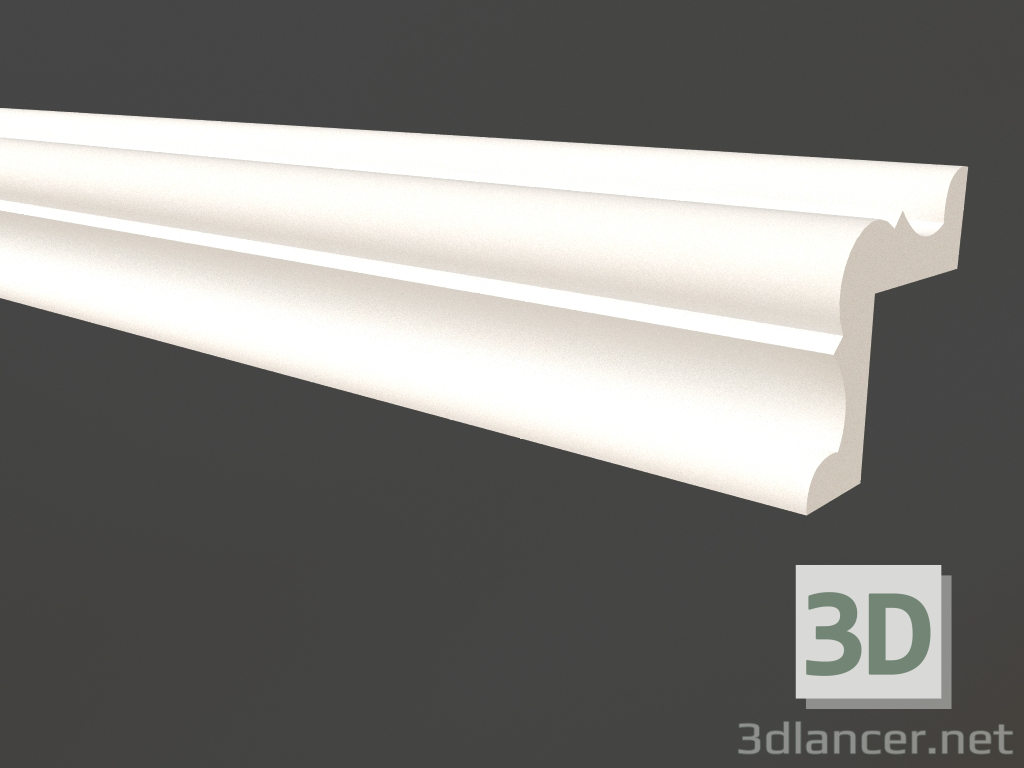 3d model Corner gypsum molding LGU 002 (38x38) - preview