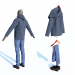 modèle 3D de Vestes à capuche, jeans et mocassins acheter - rendu