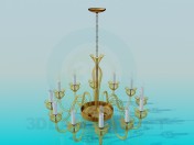 Chandelier with lamps-candle