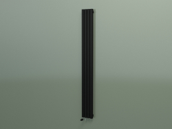 Radiatore verticale RETTA (4 sezioni 2000 mm 40x40, nero opaco)