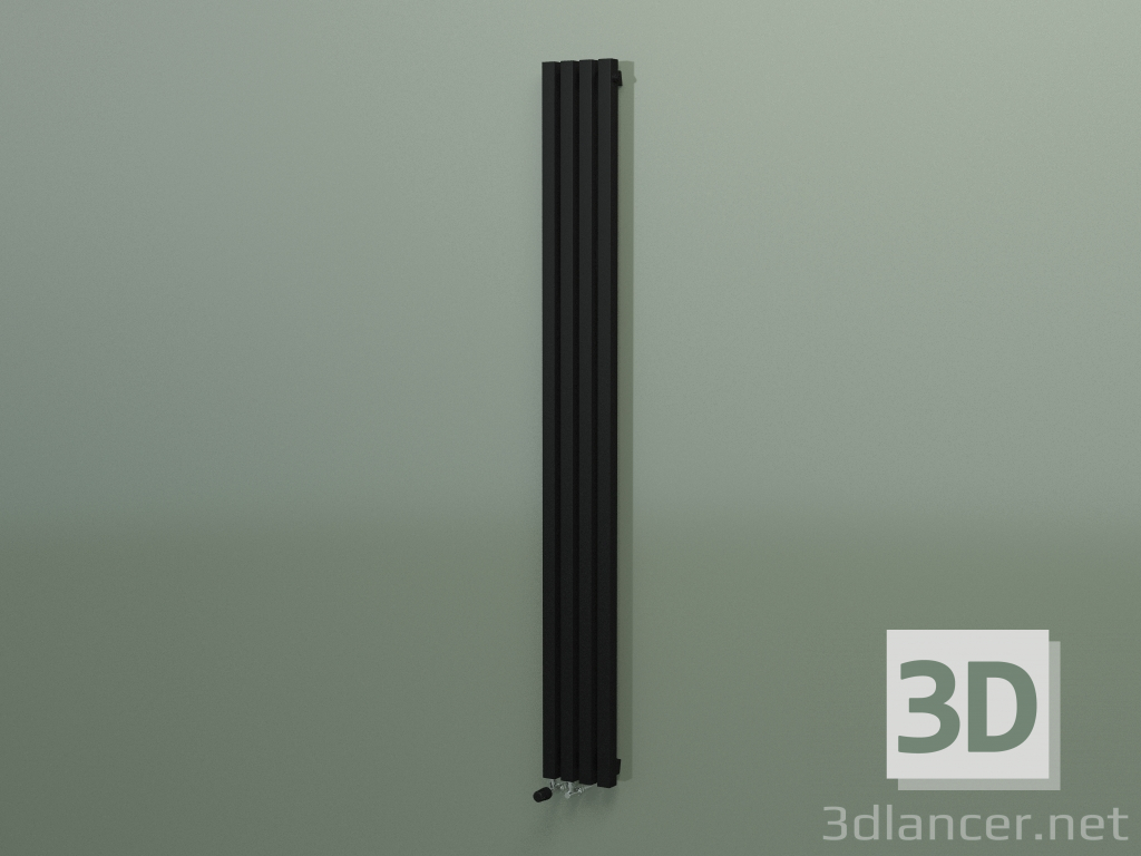 3d модель Вертикальний радіатор RETTA (4 секц 2000 мм 40х40, чорний матовий) – превью