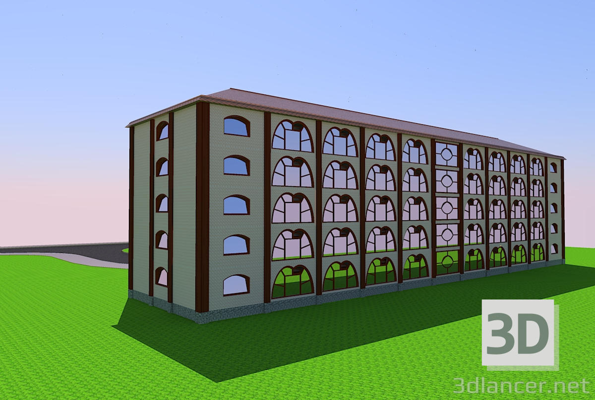 modèle 3D Hôtel - preview