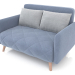 3d model Sofa bed Cardiff (blue-grey) - preview