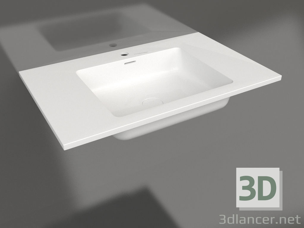 3d model Lavabo suspendido ONDA 80 - vista previa