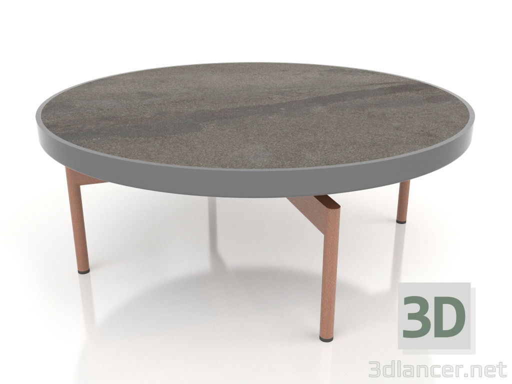 modello 3D Tavolino rotondo Ø90x36 (Antracite, DEKTON Radio) - anteprima