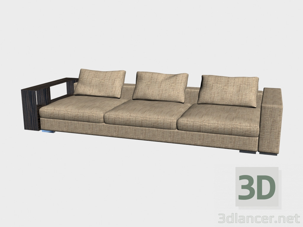 3 डी मॉडल सोफा इनफिनिटी लक्स (अलमारियों 348h124 के साथ) - पूर्वावलोकन