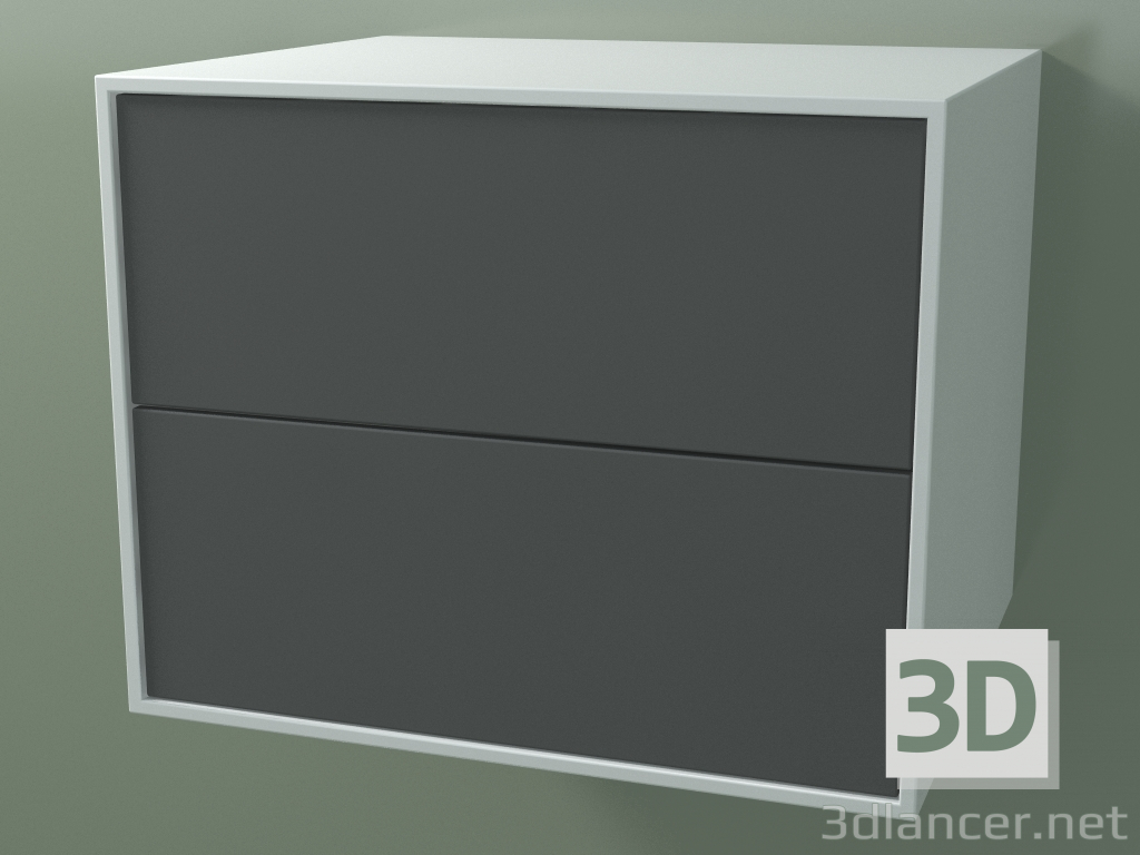 modello 3D Scatola doppia (8AUBCB01, Glacier White C01, HPL P05, L 60, P 50, H 48 cm) - anteprima