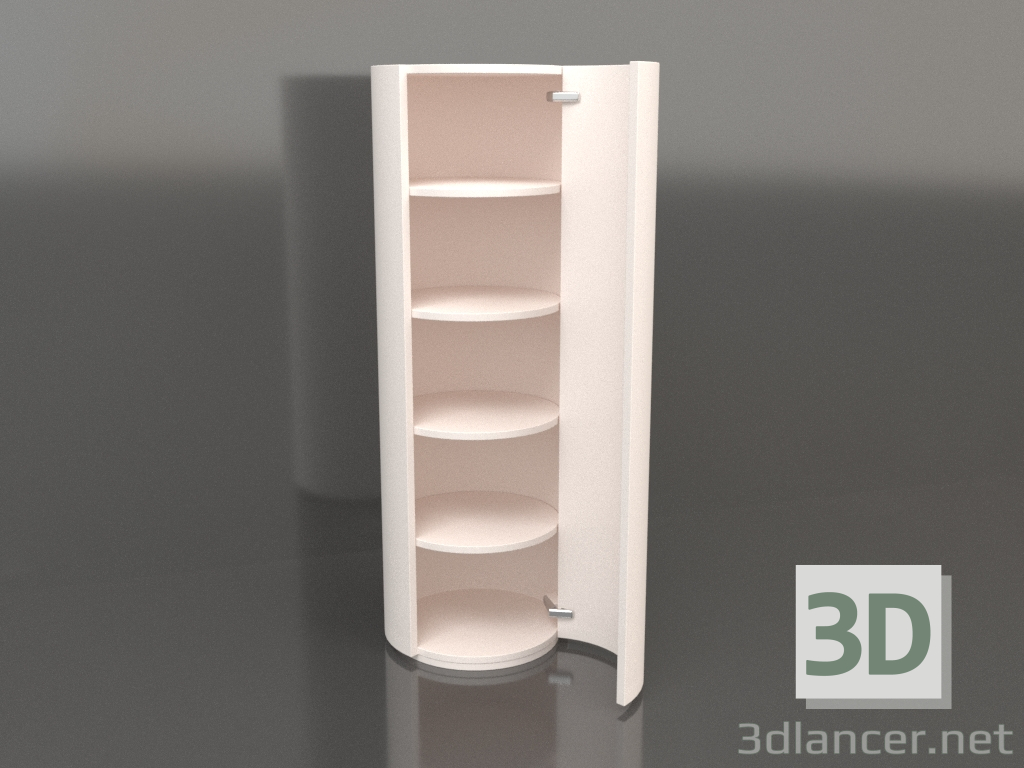 3d model Cabinet (with open door) TM 09 (D=503х1510, milky) - preview