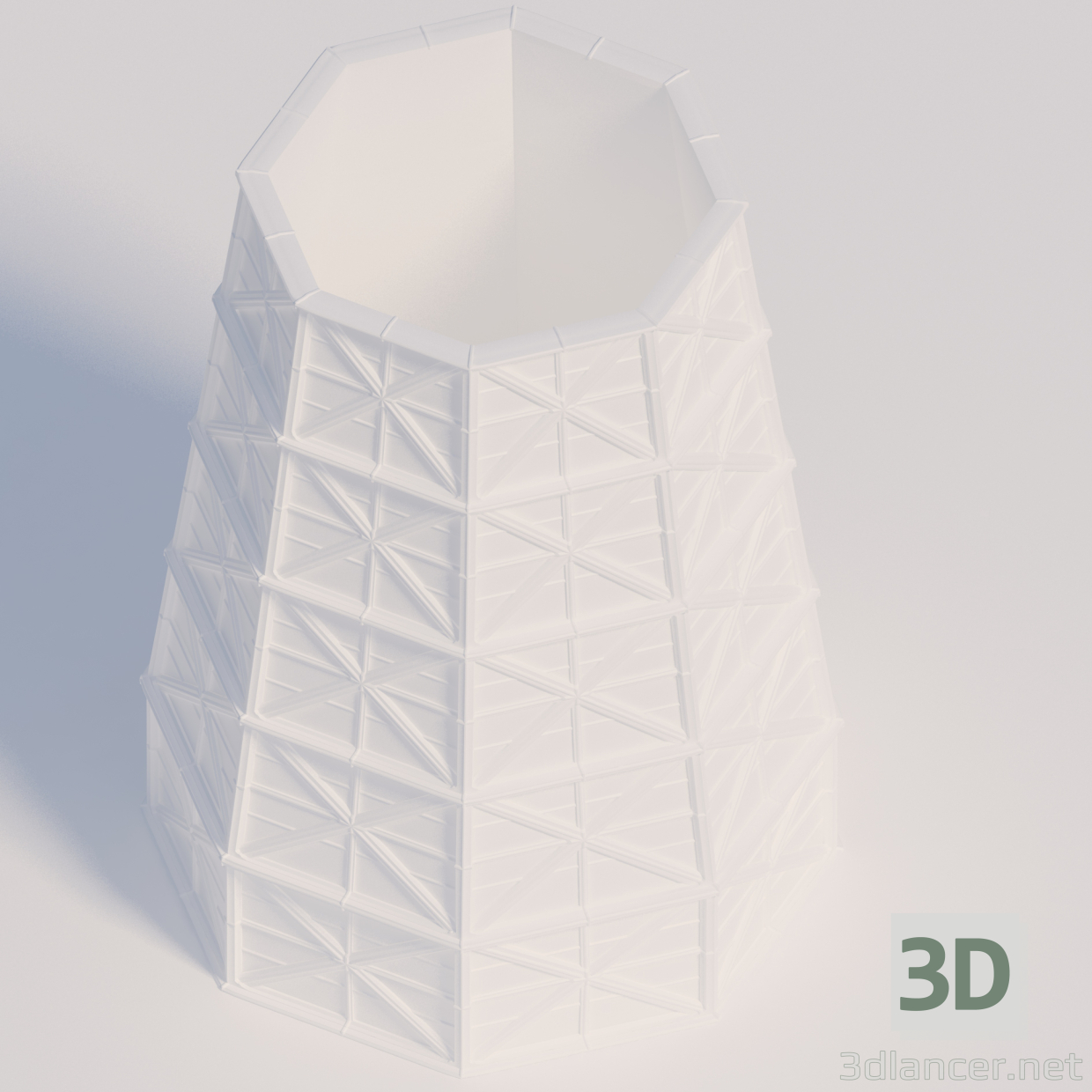 3d model cooling tower - preview