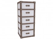 Chest of drawers White Croco