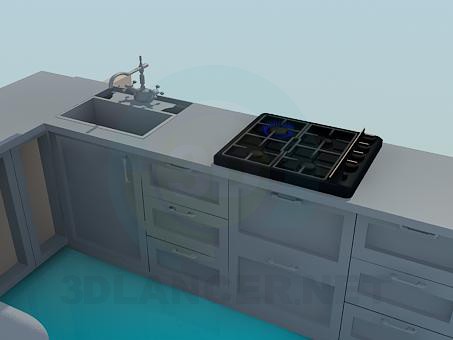modello 3D Cucina - anteprima