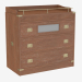 3d model Chest of drawers with metal decor - preview