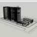 modello 3D di Serie 121 di dieci piani con un negozio e una stella comprare - rendering
