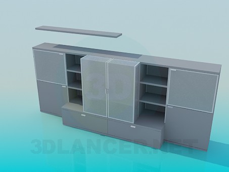 3d модель Низкие шкафчики – превью