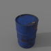 modello 3D di Barile da 200 litri Ruggine blu comprare - rendering
