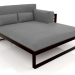 3d model XL modular sofa, section 2 right, high back, artificial wood (Black) - preview