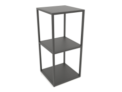 Rack de console quadrado (METAL, 40x40x86, 3 prateleiras)