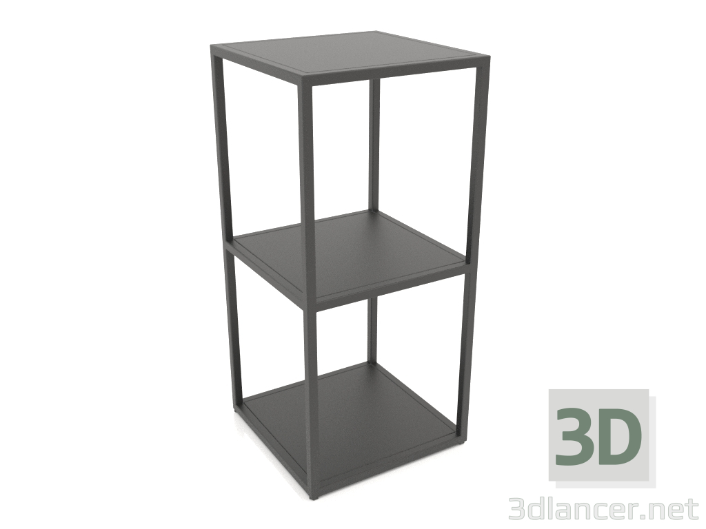 3D modeli Kare konsol rafı (METAL, 40x40x86, 3 raflı) - önizleme