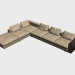 3 डी मॉडल सोफा इनफिनिटी लक्स (कोने, अलमारियों के साथ, 452h350) - पूर्वावलोकन