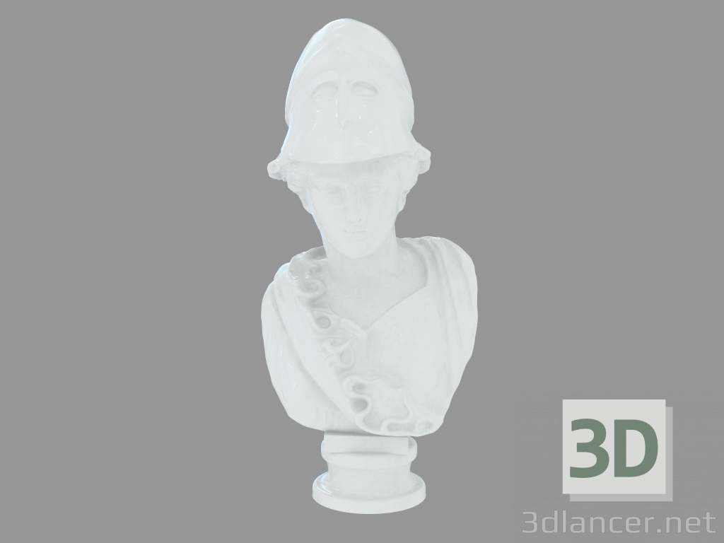 3d model Busto de porcelana de Minerva - vista previa