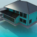 3d model Cottage with pool - preview